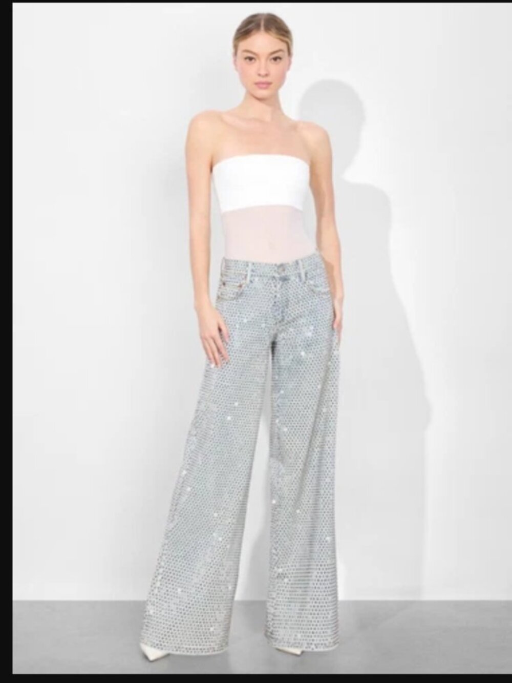 Alice Olivia TRISH EMBELLISHED JEAN Original Price Over $795 SZ 27